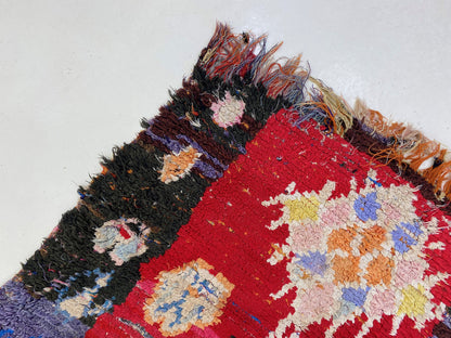 Tapis de couloir vintage marocain 2,5x8, long tapis berbère unique.