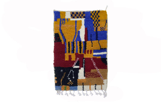 Moroccan Berber Rug Tapestry, Custom-Made colorful Moroccan Rug, handmade kitchen rug.