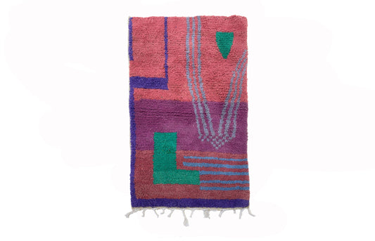Moroccan Berber rug, custom handmade wool rug, Berber hand knotted area rug.