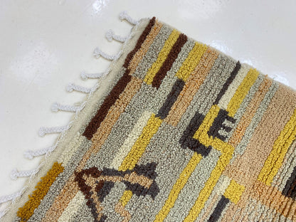 Unique Handcrafted Rug, Moroccan Berber Rug - Custom Colorful handmade rug.