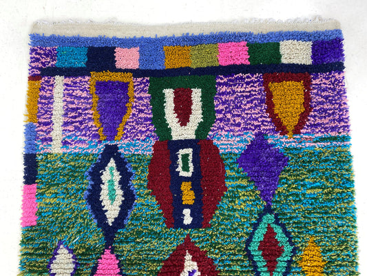 Moroccan handmade Berber Rug , Hand-Knotted Custom area Rug