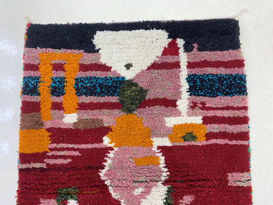 Tapis berbère marocain fabriqué à la main - Tapis unique personnalisé - Tapis fabriqué sur commande.