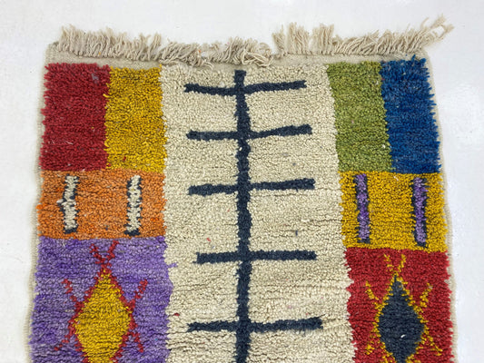 Colorful Moroccan Berber Area Rug, Custom Handmade Woven Berber Colorful Rug.