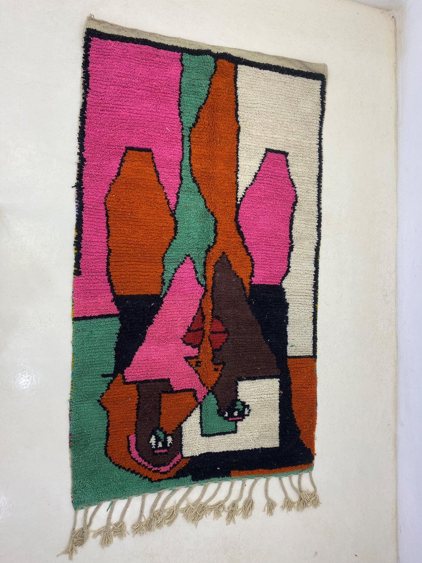 Moroccan Colorful Berber Rug, Unique Woven Area Rug, handmade Berber rug.