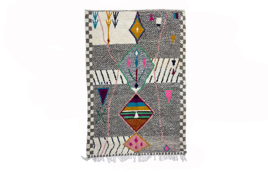 Unique Moroccan Berber Rug, Artisan Crafted Moroccan Treasure, handmade Custom Area Rug.