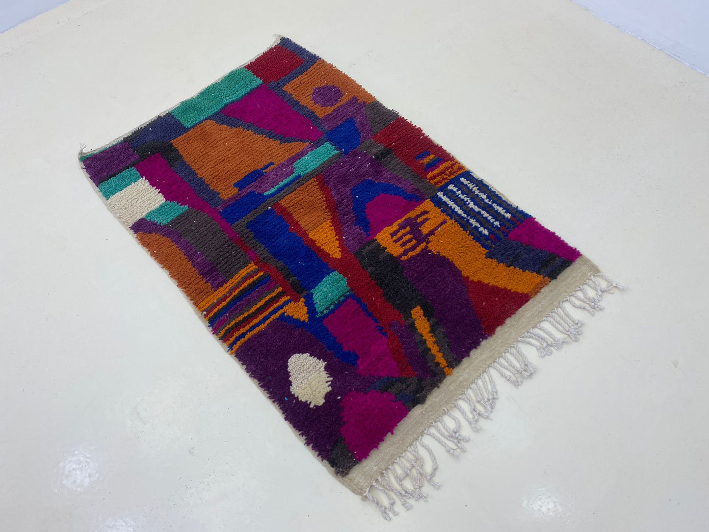 Authentic Moroccan Handmade Area Rug, colorful Handwoven Custom Berber Rug.