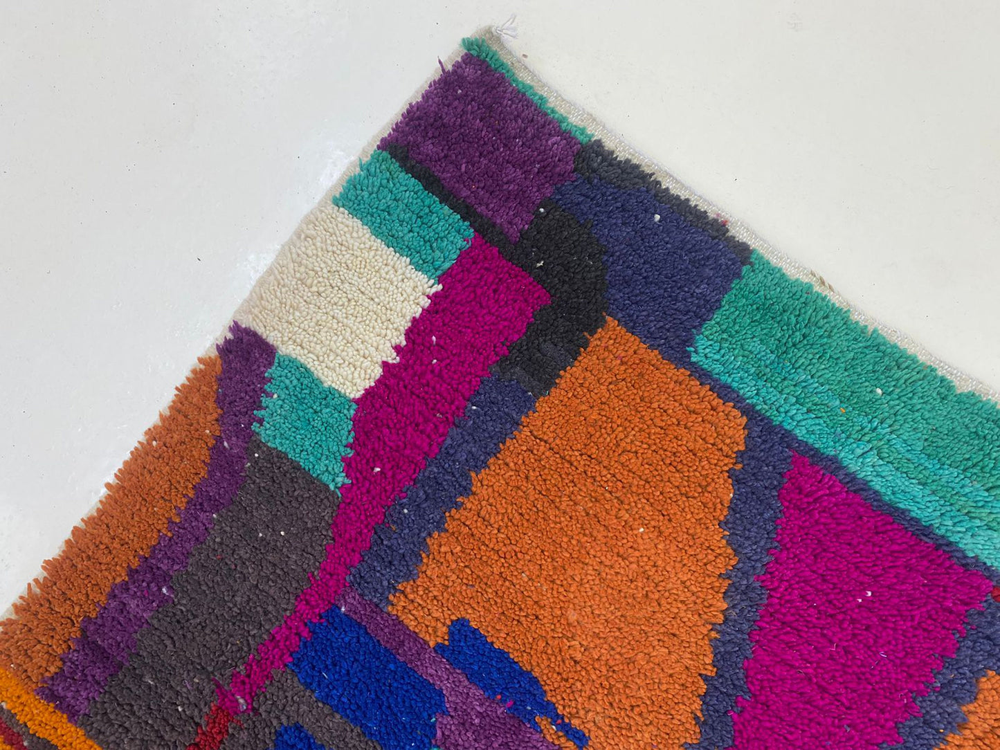 Authentic Moroccan Handmade Area Rug, colorful Handwoven Custom Berber Rug.
