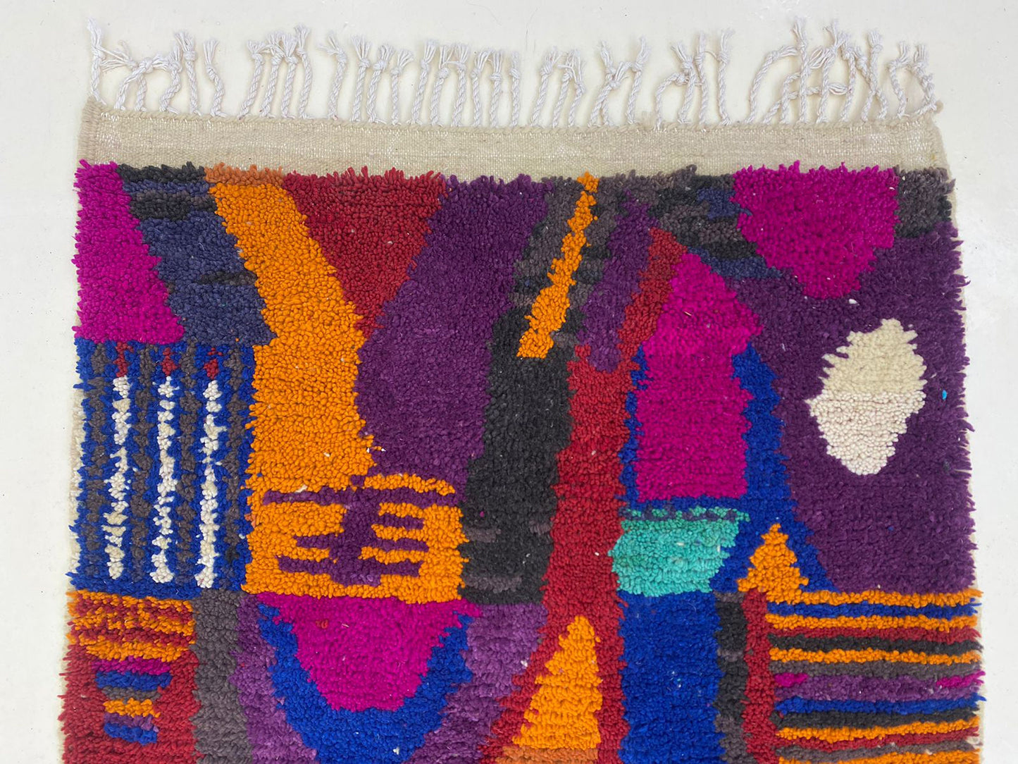 Authentic Moroccan Handmade Area Rug, colorful Handwoven Custom Berber Rug.