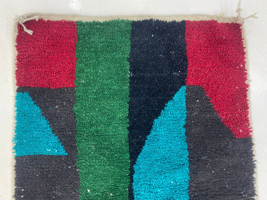 Unique Handmade Moroccan Berber Rug, Custom colorful Area Rug.