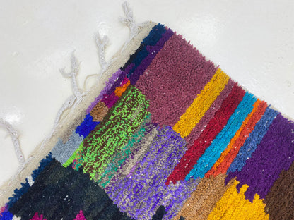Customizable Handmade Moroccan Berber Wool Rug, Artisan Hand-Knotted Area Rug
