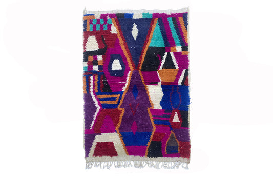 Customized Moroccan rug,  Handmade unique Colorful Area Rug.
