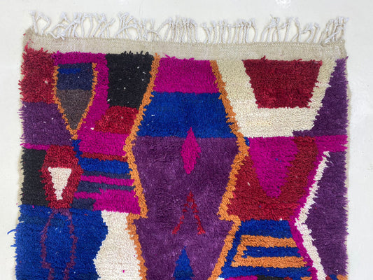 Customized Moroccan rug,  Handmade unique Colorful Area Rug.