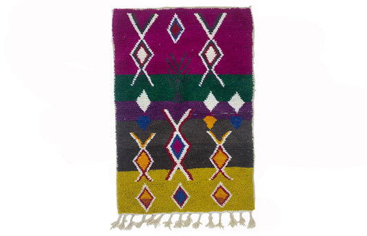Handmade Moroccan Berber Rug, Custom diamond Area Rug, Handwoven Berber rug.