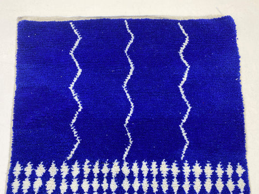 Moroccan Blue rug, custom handmade wool rugs, Berber Funky Rug for a Cozy Space.