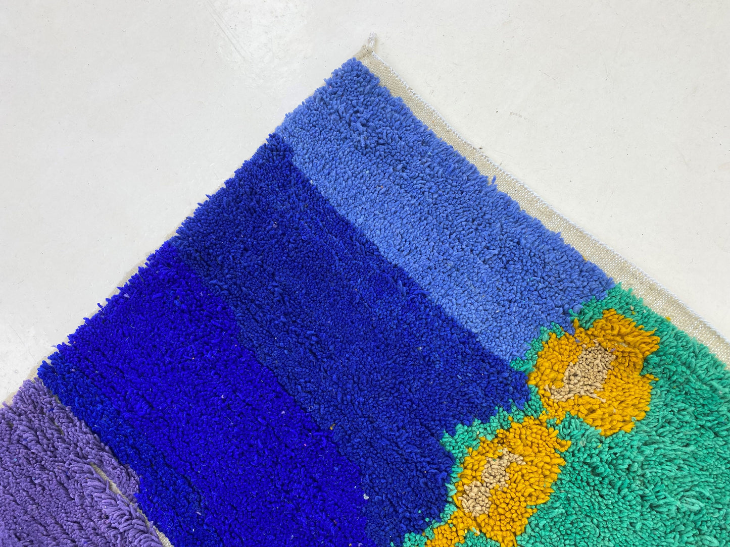 handmade colorful rug, Custom Moroccan Berber Rug, kitchen area rug.
