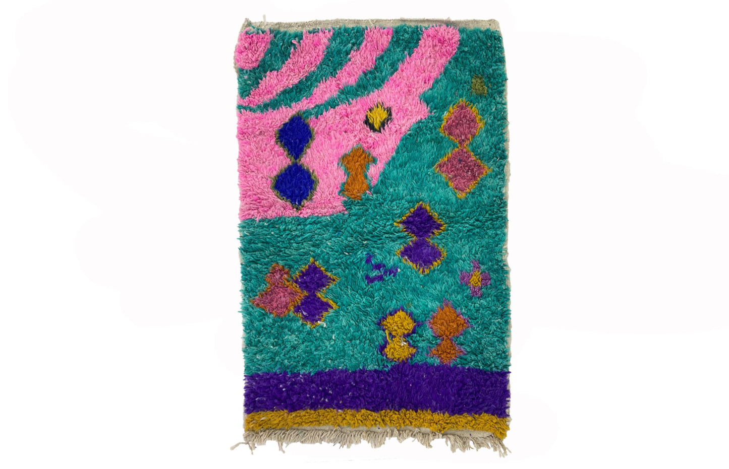 Handmade Moroccan Area Rug, Custom Unique Design.
