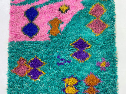 Handmade Moroccan Area Rug, Custom Unique Design.