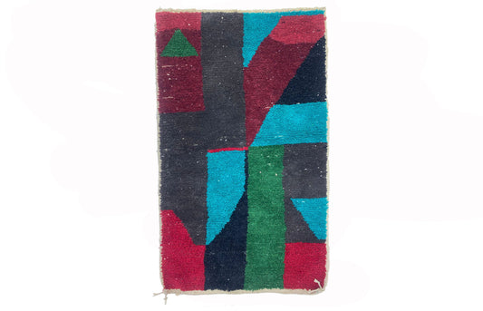 Unique Handmade Moroccan Berber Rug, Custom colorful Area Rug.