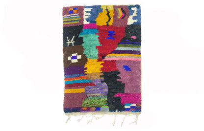 Customizable Handmade Moroccan Berber Wool Rug, Artisan Hand-Knotted Area Rug