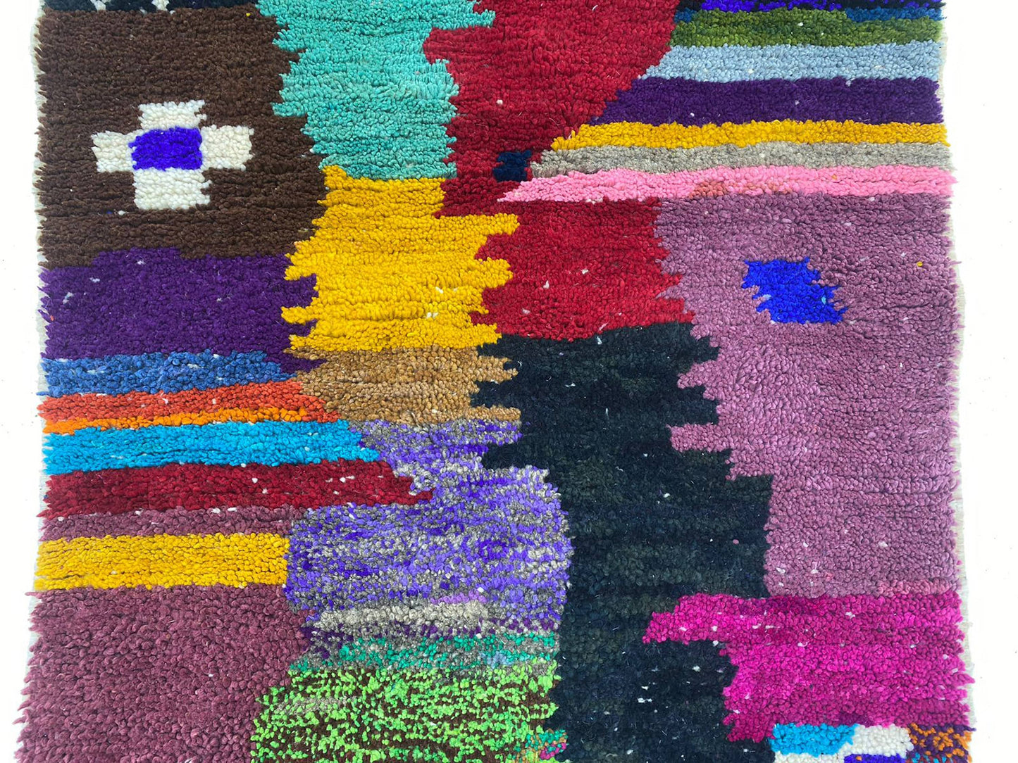 Customizable Handmade Moroccan Berber Wool Rug, Artisan Hand-Knotted Area Rug