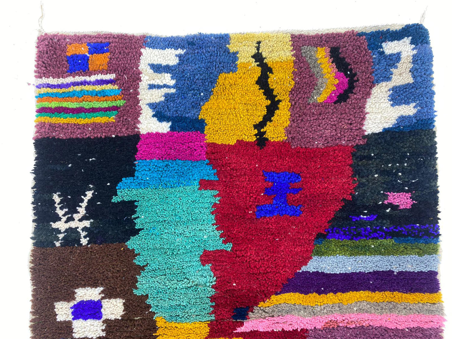 Customizable Handmade Moroccan Berber Wool Rug, Artisan Hand-Knotted Area Rug