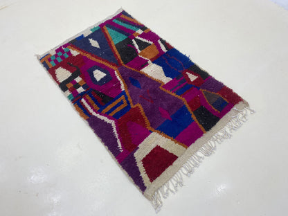 Customized Moroccan rug,  Handmade unique Colorful Area Rug.