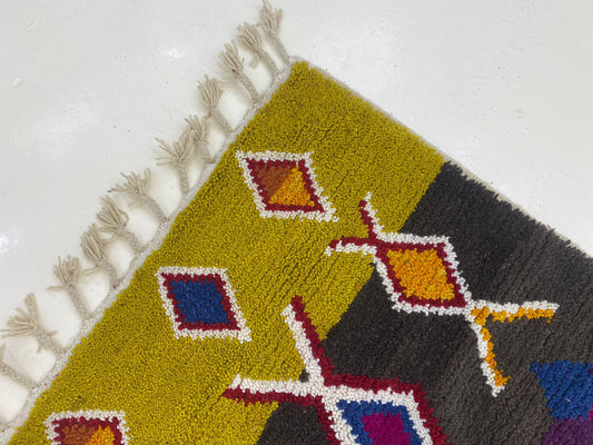 Handmade Moroccan Berber Rug, Custom diamond Area Rug, Handwoven Berber rug.