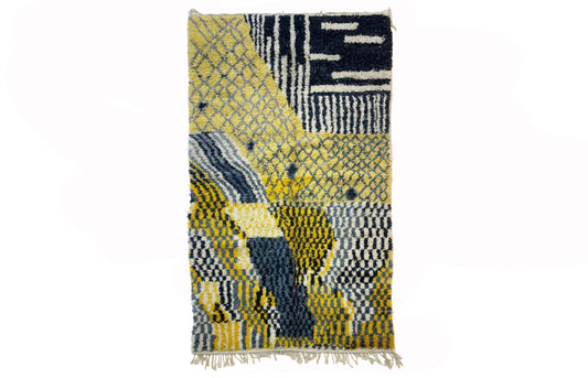 Handmade Moroccan Berber Rug, Colorful custom area Rug.