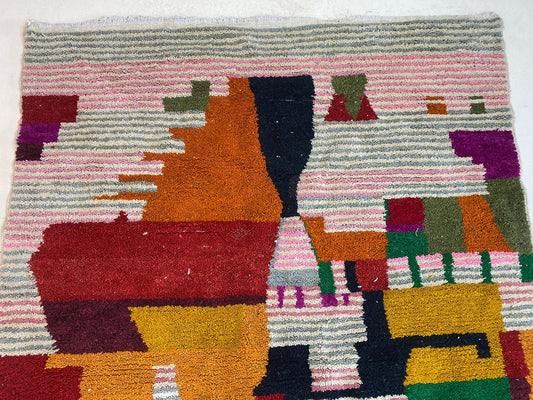 Unique Handwoven Moroccan Rug, Custom Berber Wool Area Rug.