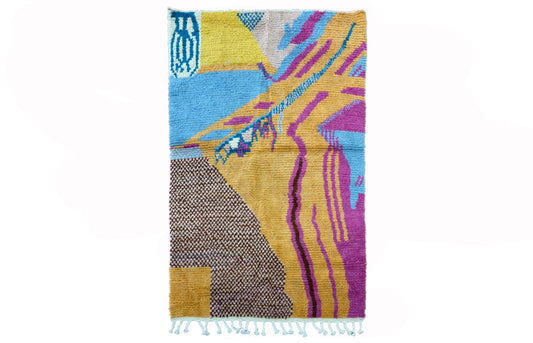 Unique Custom Berber Rug, Handmade Moroccan Rug for Living Room.