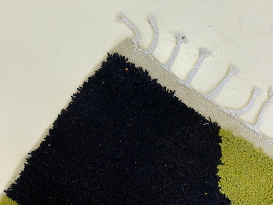 Unique Hand Knotted Moroccan Berber Rug, Custom Colorful Area Rug.
