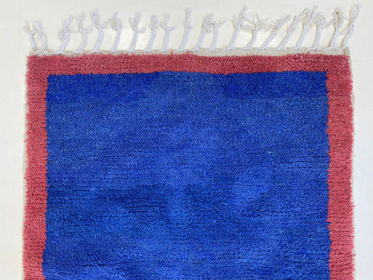 Hand Knotted Moroccan Berber Rug , Vibrant Custom Colorful Area Rug.