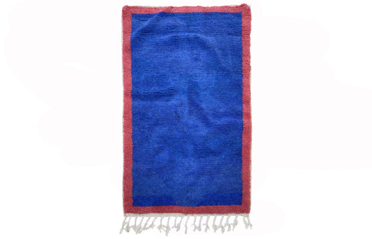 Hand Knotted Moroccan Berber Rug , Vibrant Custom Colorful Area Rug.