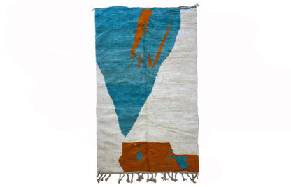 Custom Moroccan Wool Rug, Handmade Berber Colorful Rug.
