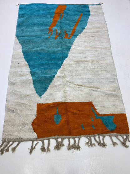 Custom Moroccan Wool Rug, Handmade Berber Colorful Rug.