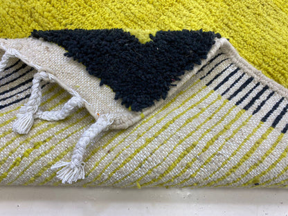 Custom Hand Knotted Wool Moroccan Berber Rug, Colorful Living Room Area Rug.