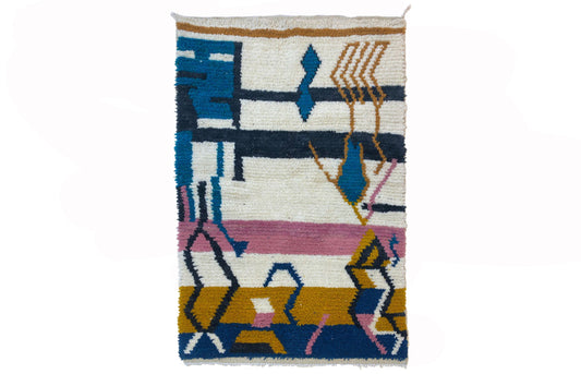 Personalized Moroccan Area Rug for Living Room, Unique Handmade Custom Rug.