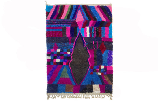 Elegant Handmade Moroccan Berber Area Rug, Add Vibrant Style to Your Living Room.