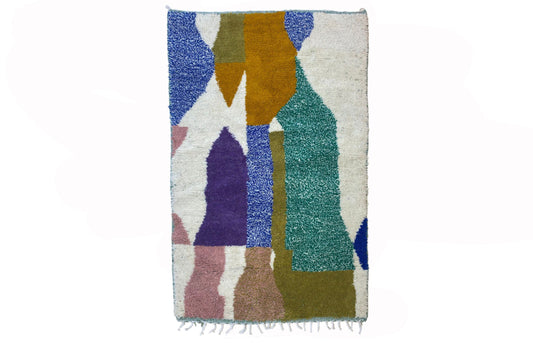 Personalized Tribal Style Rug, Handmade Moroccan Berber Area Rug for Home.