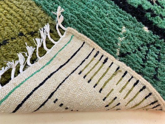 Colorful Moroccan Berber Area Rug, Handmade Living Room Rug.
