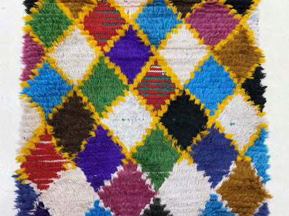 Small Moroccan vintage 2x6 runner rug.