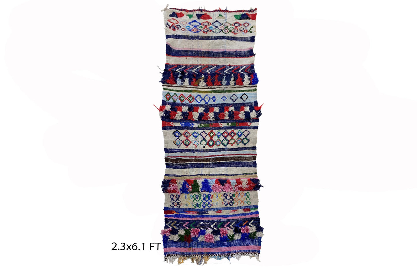 Small flatweave colorful 2x6 Rug Runner.