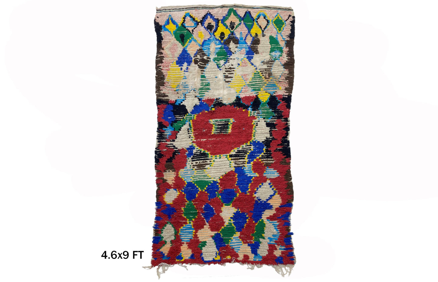 5x9 Moroccan Area Rug, Authentic Vintage Decor.
