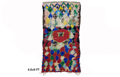5x9 Moroccan Area Rug, Authentic Vintage Decor.