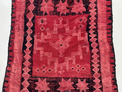 Vintage Moroccan Runner Rug, Used Home Decor 5x12.