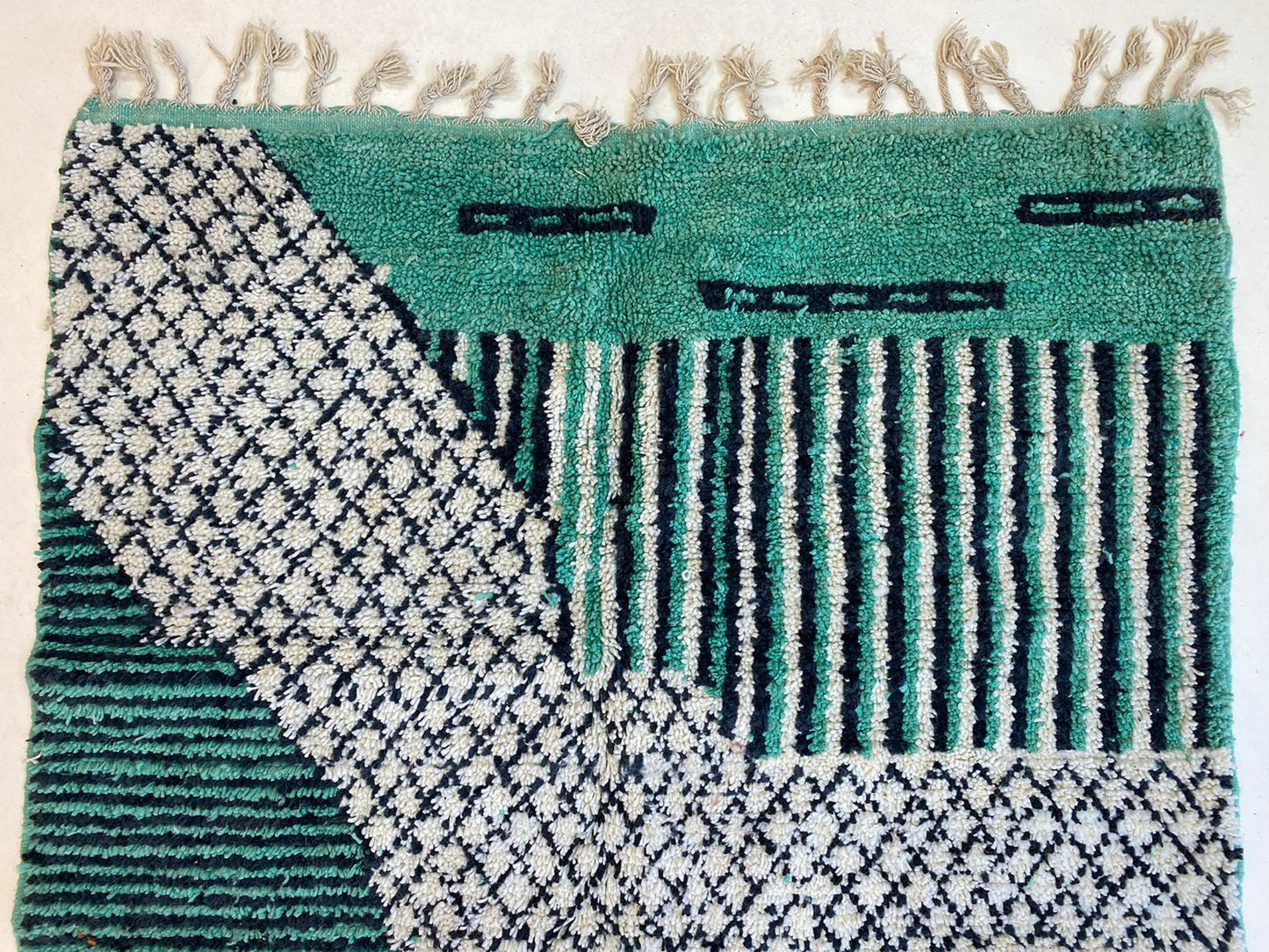 Unique rug-Hand Knotted Moroccan Rug, Bohemian Custom Berber Rugs for living room.