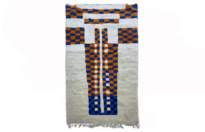 Handwoven Moroccan Rug, Vibrant Berber Area Rug.