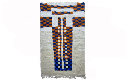 Handwoven Moroccan Rug, Vibrant Berber Area Rug.