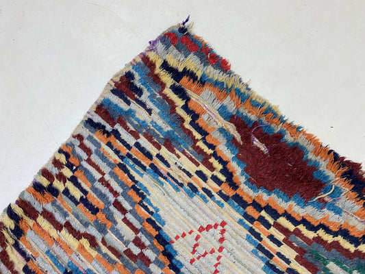 4x6 Moroccan Colorful Area Rug, Vintage Bohemian Decor.