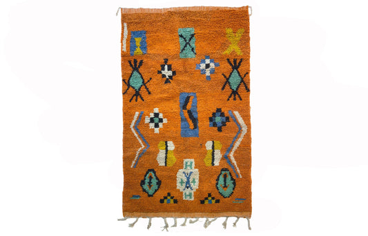 Handmade Moroccan Berber Rug, Custom Colorful Unique Area Rug.